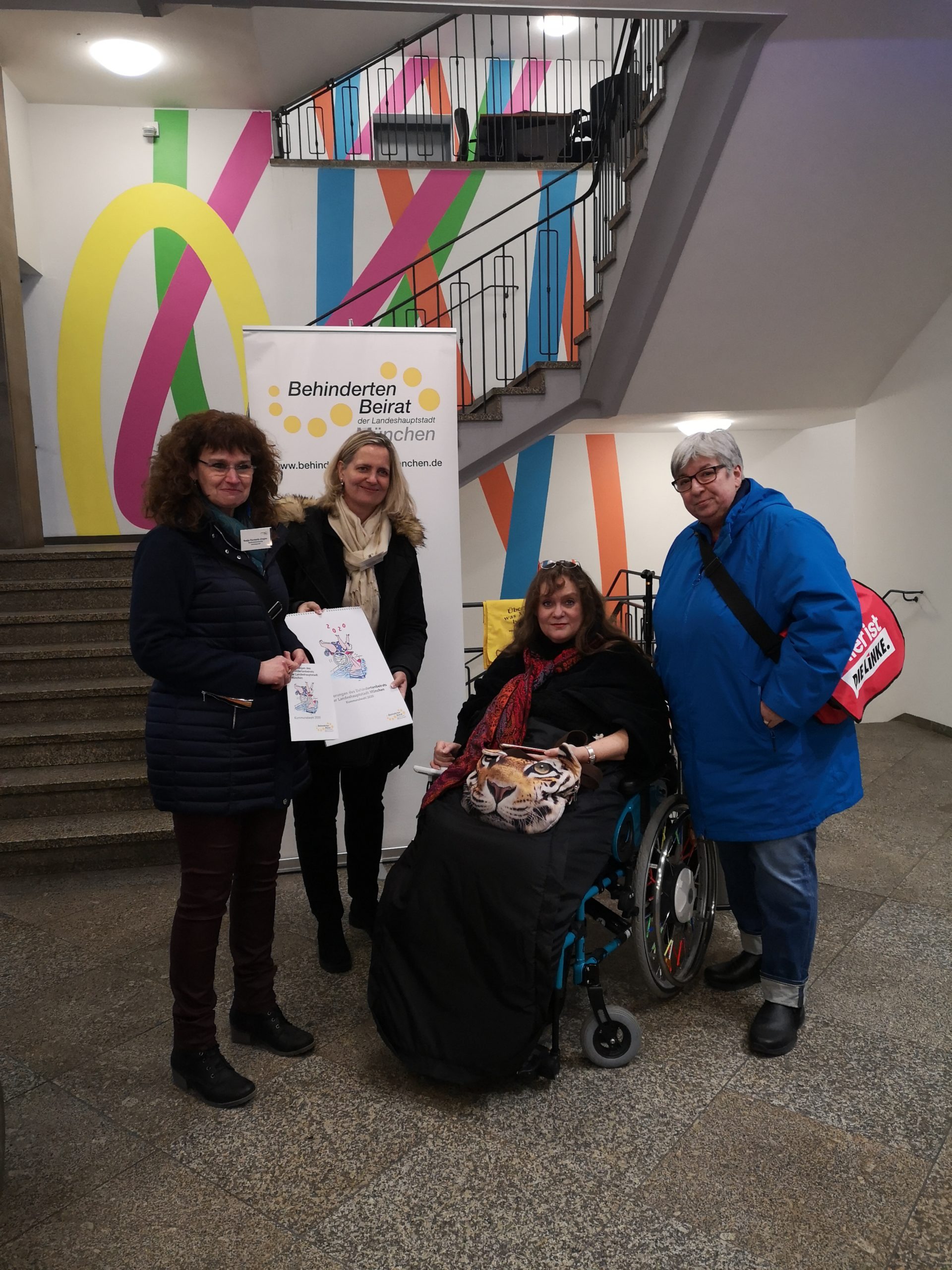 Nadja Rackwitz-Ziegler, Cornelia von Pappenheim, Patricia Koller und Rita Braaz bei dem Treffen vom Behindertenbeirat München